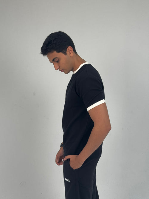 Black Ringer Tee