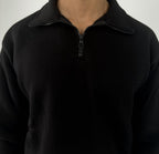 Quarter-zipper-(Black)